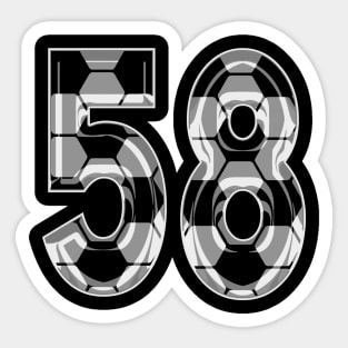 Soccer Number 58 Soccer Jersey #58 Soccer Mom Player Fan Sticker